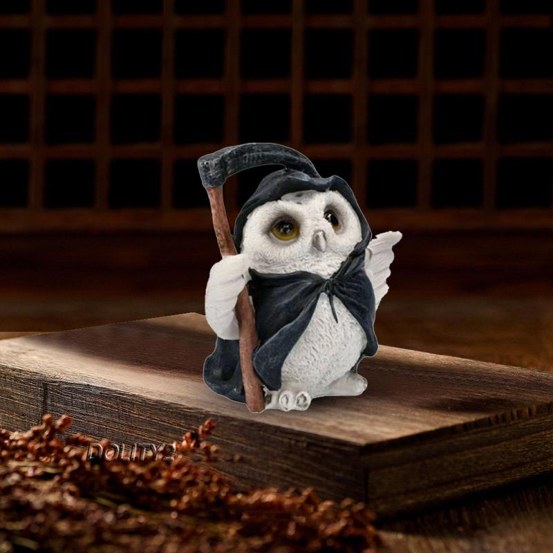 Set 2 Tượng Cú Mèo Nhỏ Điêu Khắc Trang Trí Sân Vườn