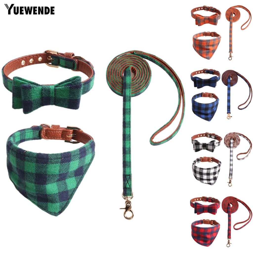 Bộ 3 Dây Dắt Thú Cưng Đi Dạo Họa Tiết Kẻ Sọc Phong Cách Vintage