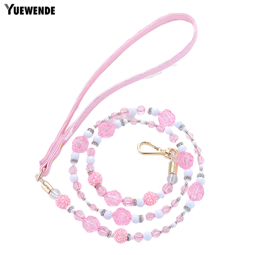 Dây Dắt Thú Cưng Đi Dạo Đính Hạt Pha Lê Giả Chống Rơi Thoải Mái Thời Trang