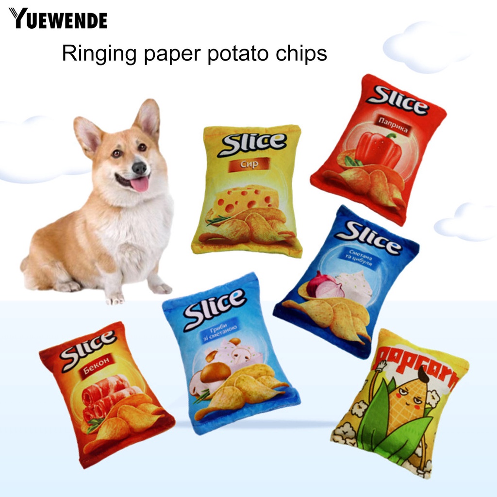 Đồ Chơi Mềm Chống Cắn Phát Ra Âm Thanh Hình Khoai Tây Chiên Cho Thú Cưng