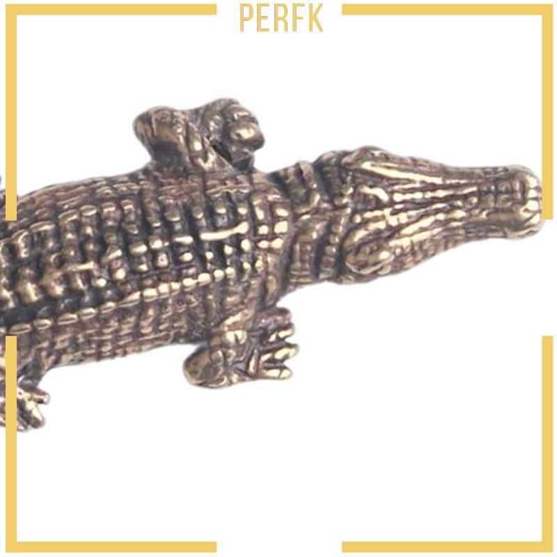 Tượng Cá Sấu Bằng Đồng Thau Để Bàn Trang Trí Văn Phòng