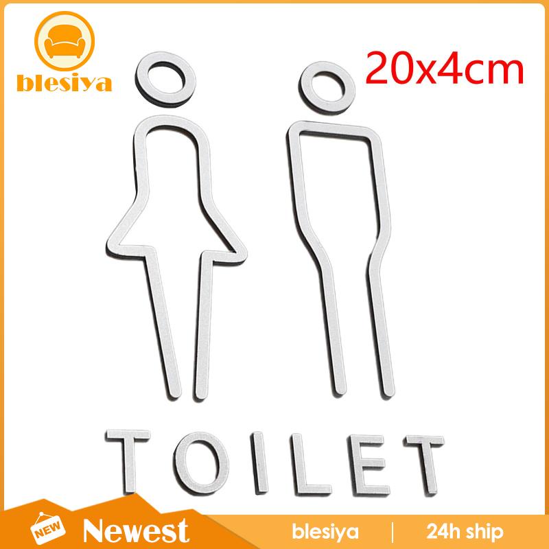 [Blesiya] Set 2 Bảng Hiệu Toilet Phong Cách Bắc Âu Không Cần Khoan
