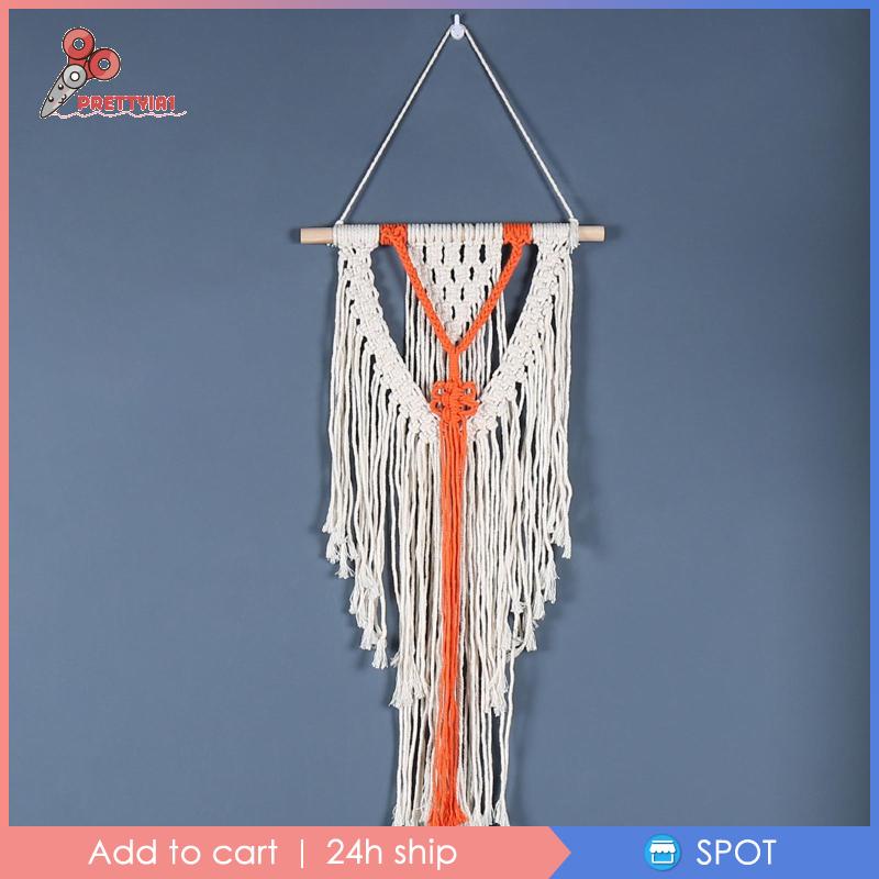 Thảm Dệt Macrame Prettyia1 Treo Tường Trang Trí Phòng Ngủ / Nhà Ở