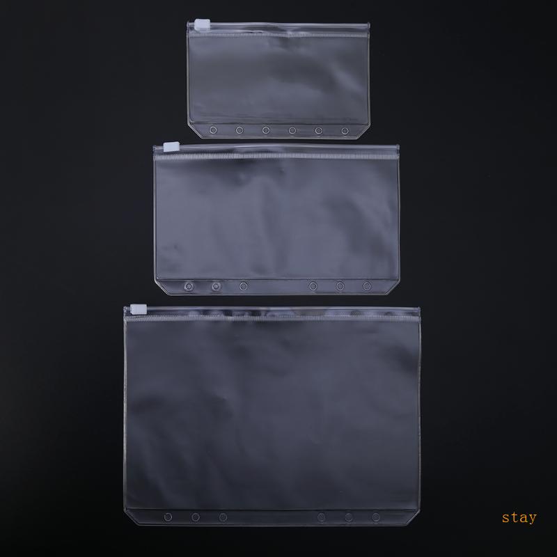 Túi Đựng Sổ Tay / Nhật Ký Bằng PVC Trong Suốt Có Khóa Kéo Tiện Dụng