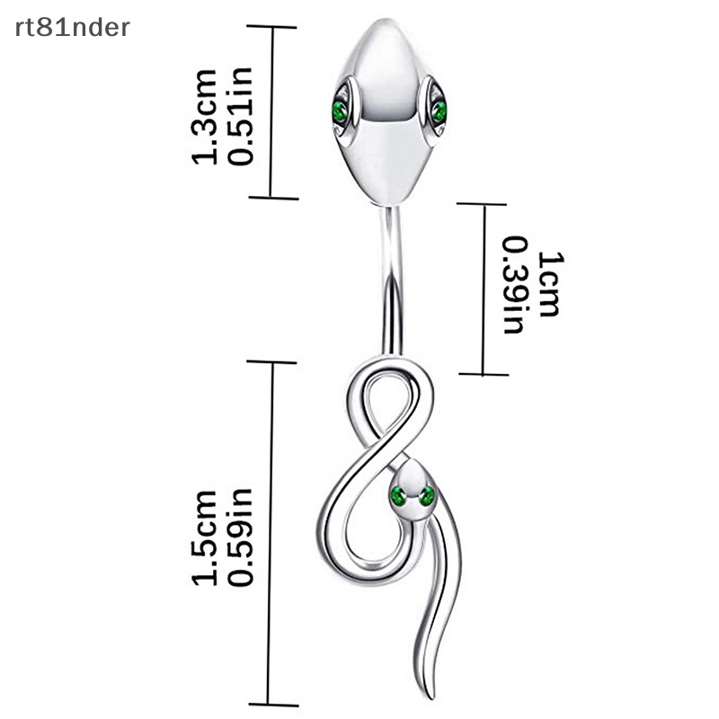 Rt Khuyên Rốn Hình Rắn Bằng Thép Không Gỉ Đính Đá Zircon Thời Trang Cho Nữ