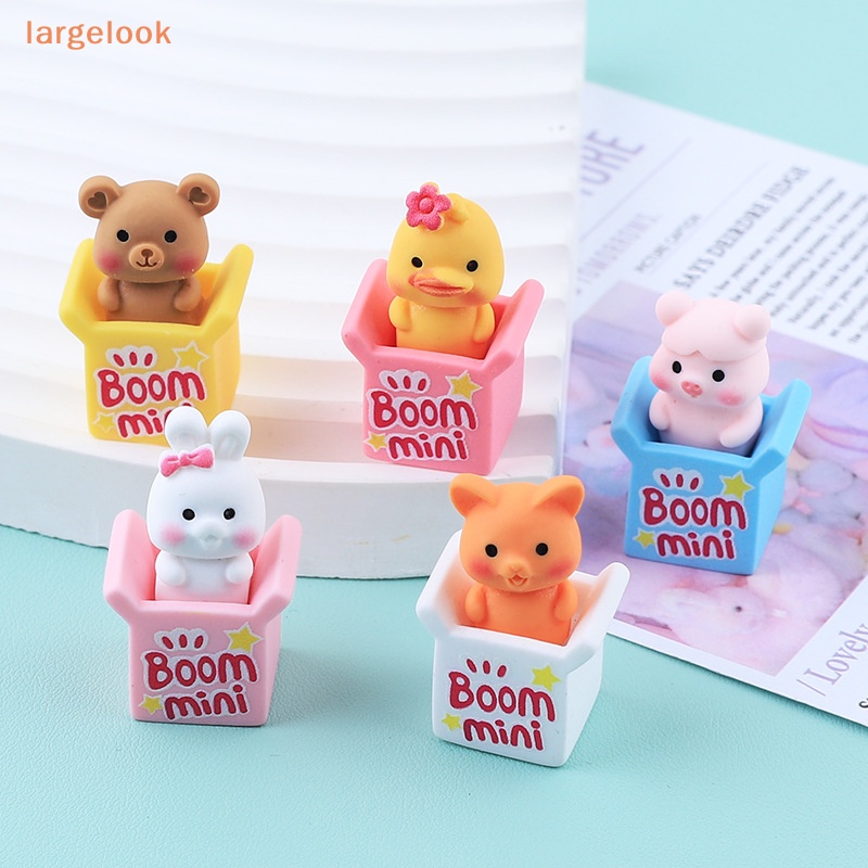 [Lớnlook] Hộp Đựng Kẹp Tóc / Trang Sức Điện Thoại Đồ Chơi Ba Chiều Hình Động Vật Hoạt Hình Mini DIY