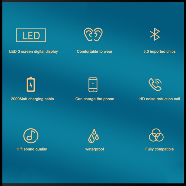 Tai Nghe Nhét Tai Zevaret R3 Kết Nối Bluetooth Không Dây Âm Thanh Stereo Sống Động Có Màn Hình Cảm Ứng