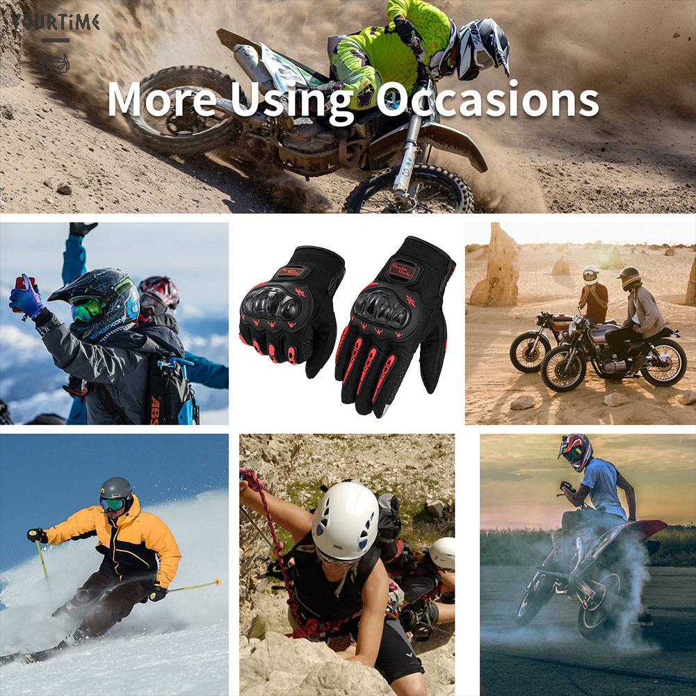 Găng Tay Lái Xe Bằng Da Chống Trượt Siêu Bền Cho BMX ATV Road Racing