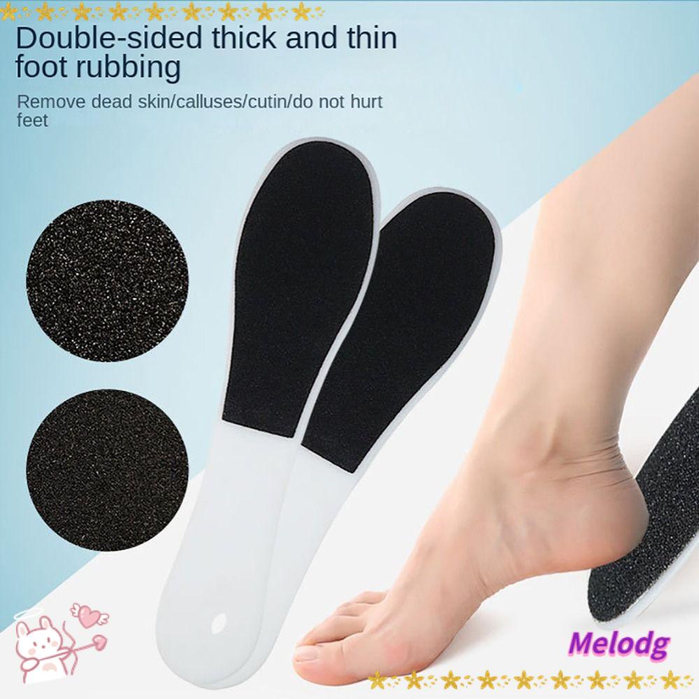 MELODG Dụng Cụ Dũa Tẩy Tế Bào Chết Cho Bàn Chân 5 Màu Hai Mặt Chăm Sóc Móng Cho Nam Nữ