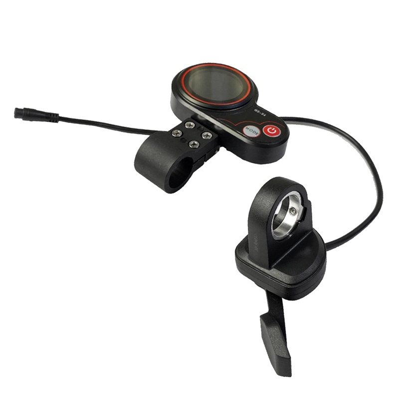 Bộ Đồng Hồ Đo Ga Màn Hình LCD 6PIN + Nút Công Tắc Phanh Thay Thế Cho Xe Điện Zero 8 9 10 8X 10X QS-S4 48V-60V