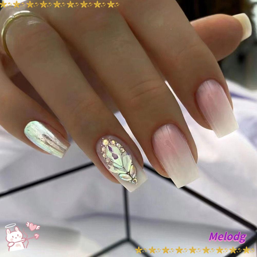 MELODG Set 24 Móng Tay Giả Chuyên Dụng Cho Nữ Múa Ba Lê