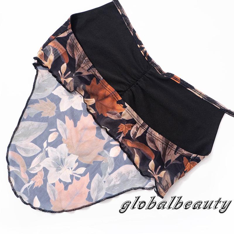 Áo Crop Top Không Tay Hở Lưng Ôm Dáng Họa Tiết Hoa Thời Trang Mùa Hè Cho Nữ