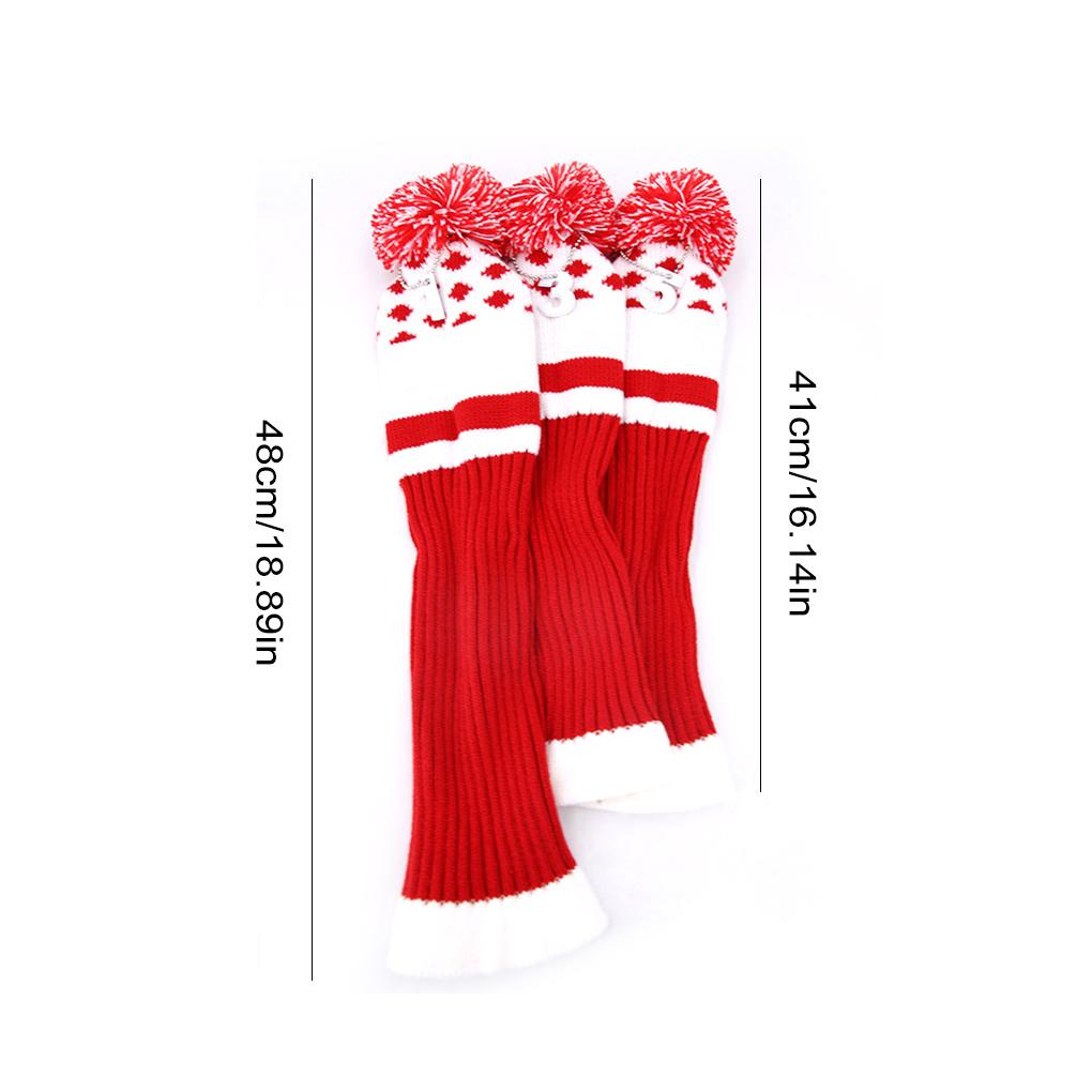 Bộ 3 Vỏ Bọc Đầu Gậy Đánh Golf Làm Bằng Len Kích Thước Nhỏ Gọn Dành Cho 1 / 3 / 5 Clubs