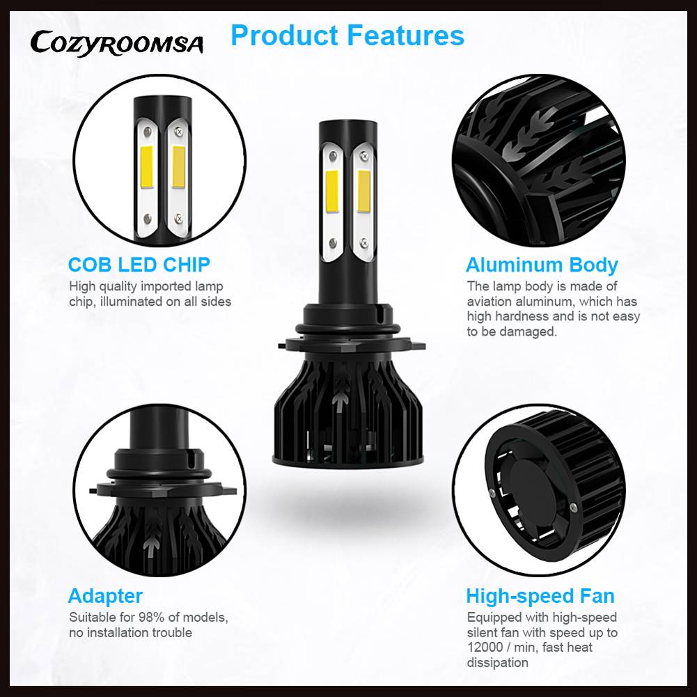 Bóng Đèn Phá Sương Mù K9 40W 6500K 6000LM H7 H8 H11 H4 Cho Xe Hơi