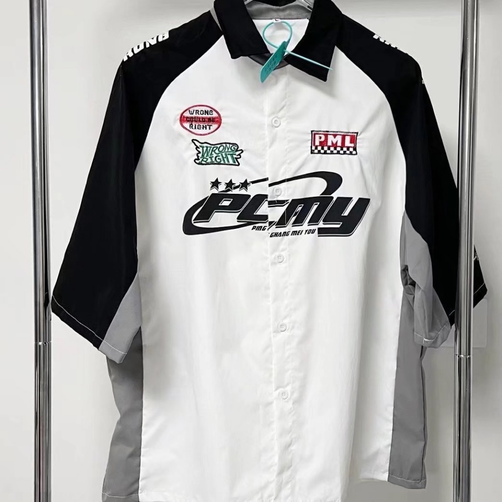 [Reviving Same Style] Áo Sơ Mi Ngắn Tay Dáng Rộng Phong Cách Đường Phố Mỹ Retro PCMY