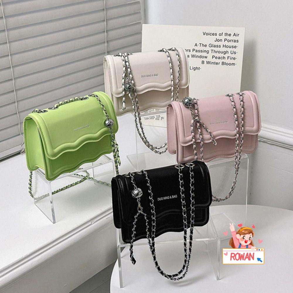 Túi Đeo Vai Hình Vuông Màu Trơn Họa Tiết Lượn Sóng Thời Trang 2023 Cho Nữ