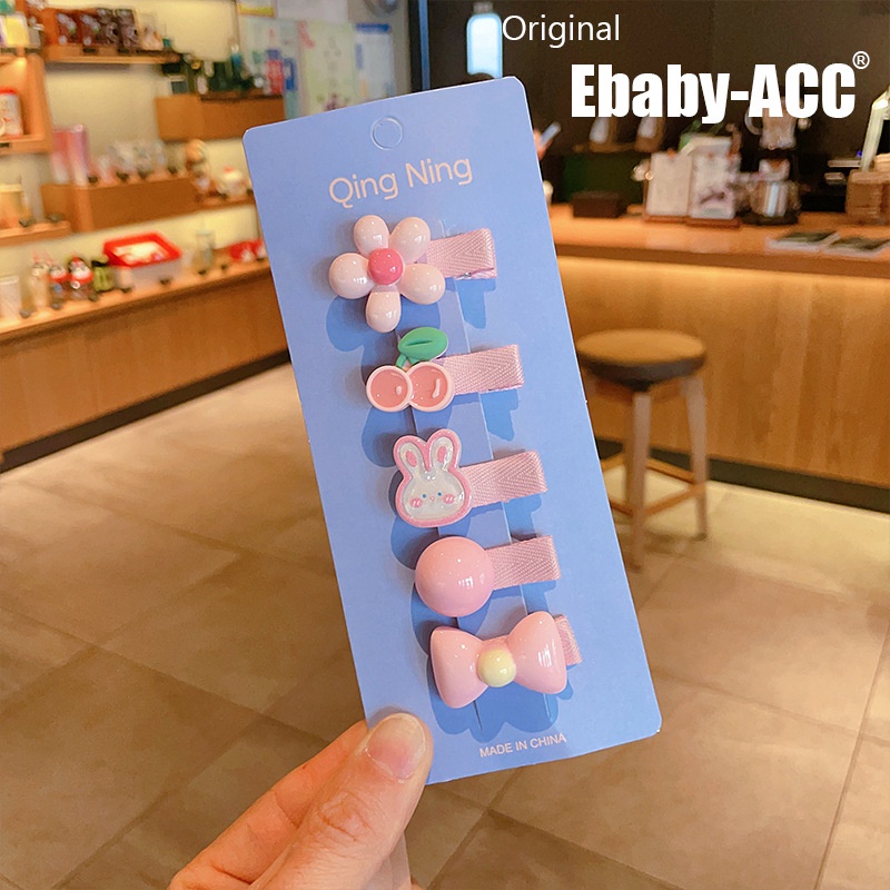 Kẹp Tóc Nhựa Resin Màu Sáng Họa Tiết Hoạt Hình Phong Cách Hàn Quốc Cho Bé