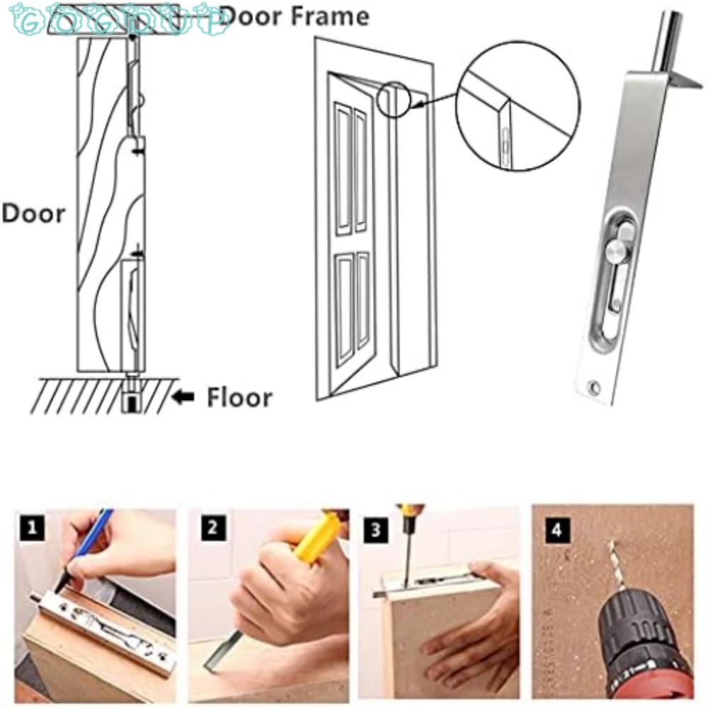 Bộ 2 Chốt Cửa Bằng Thép Không Gỉ Chất Lượng Cao