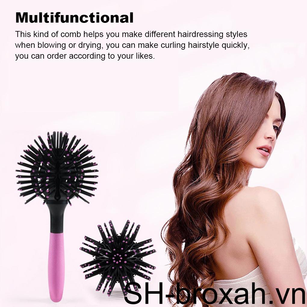 Lược Nhựa Tạo Kiểu Tóc Xoăn DIY Đa Năng Gọn Nhẹ Cho Nữ