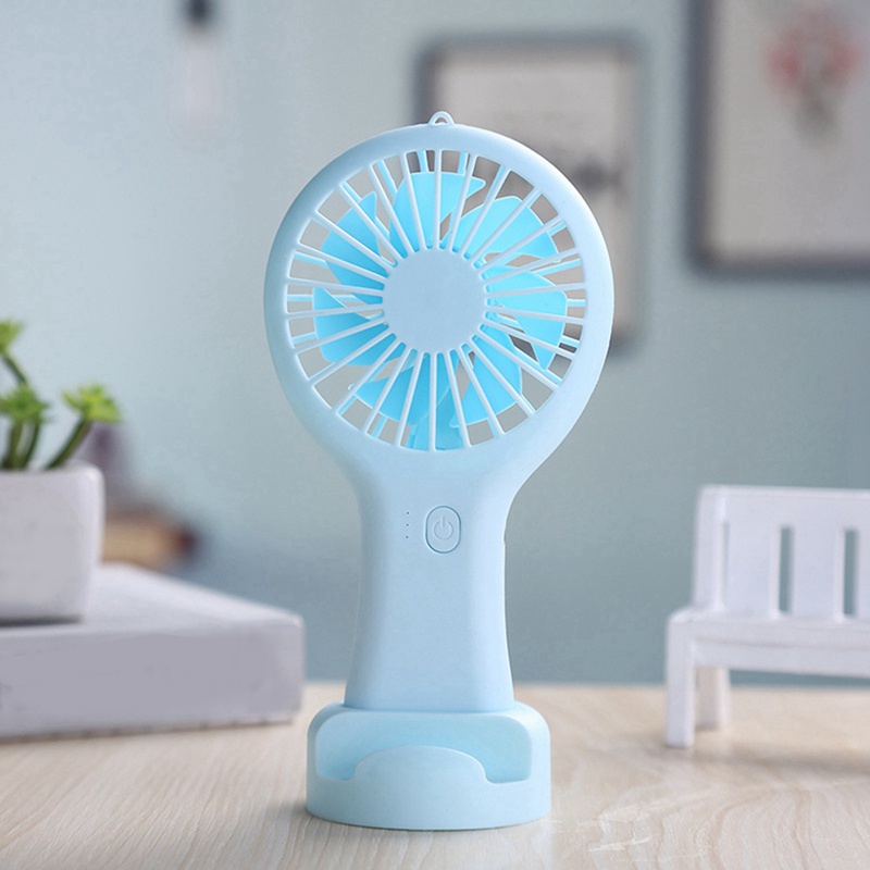 Set 2 Quạt Mini Cầm Tay Di Động Có Thể Sạc Lại Cho Đi Du Lịch