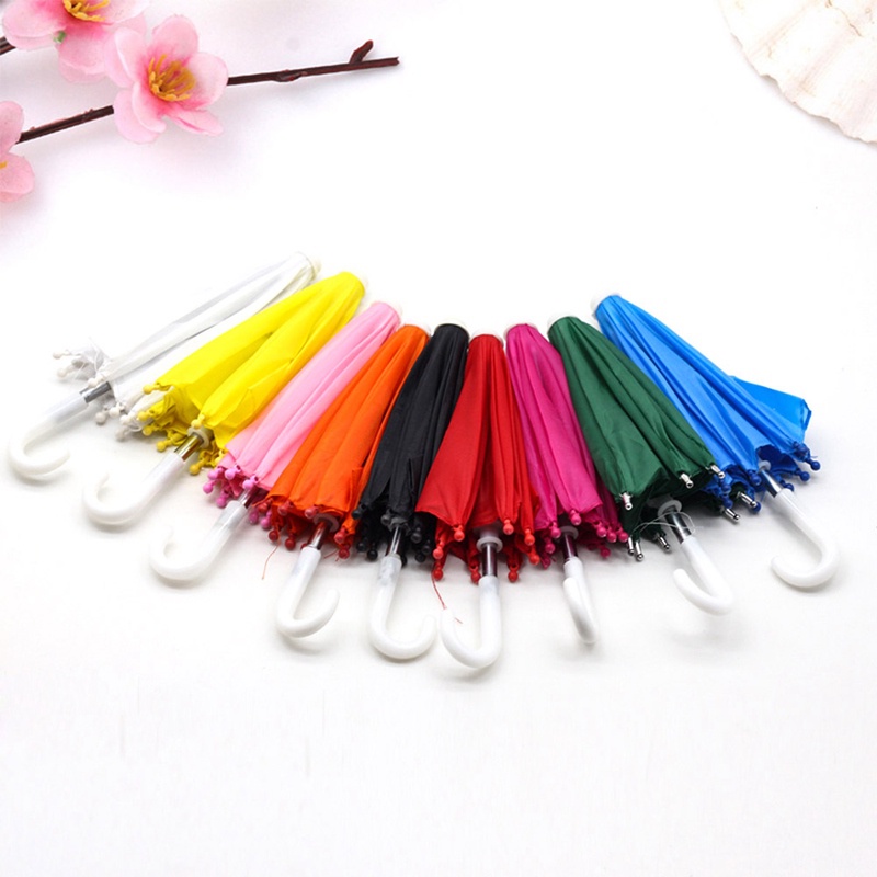 Dù Đồ Chơi Mini Màu Trơn Họa Tiết Hoạt Hình Dành Cho Búp Bê 18inch