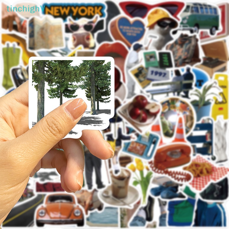 Bộ 63 Miếng Dán Hình Graffiti Thời Trang Cổ Điển Dùng Trang Trí Sổ Tay / Guitar / Laptop