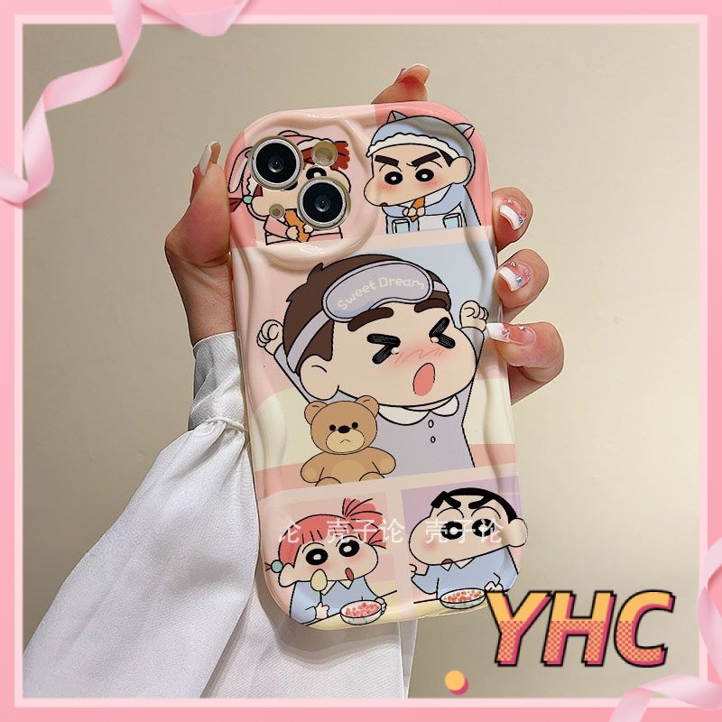 Ốp Lưng iPhone Phim hoạt hình Crayon Shin-chan và Nini 3D cuộn sóng bảo vệ camera chống chấn động Silicone Phone Case Cho Iphone 6 / 6S / 6splus / se / 7 / 7plus / 8 / 8plus / X / xs / xsmax / 11 / 12 / 13 / 14 / Plus / pro max-227