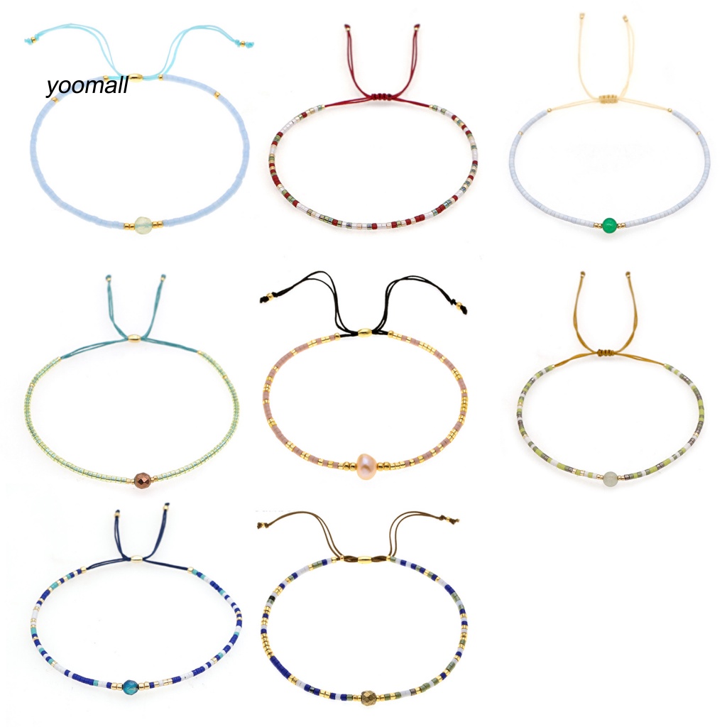 Vòng Đeo Tay Xỏ Hạt Pha Lê Giả Phong Cách Boho Quyến Rũ Cho Nữ