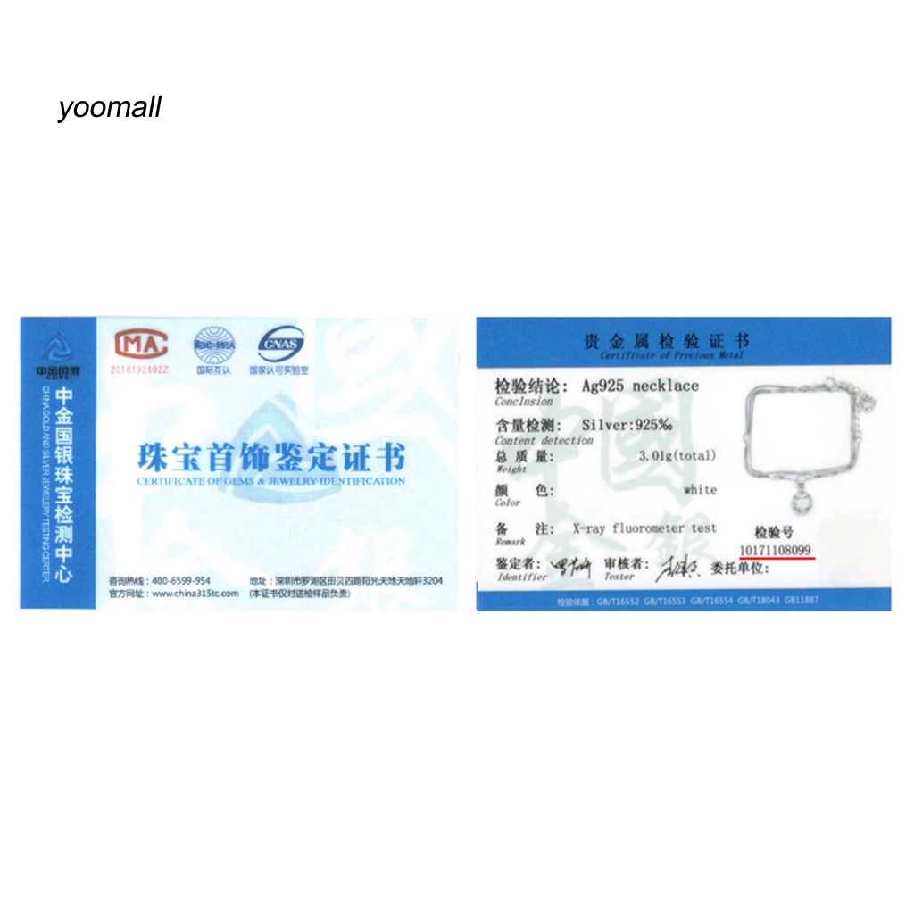 Vòng cổ Mạ Bạc 925 Mặt Hình Tròn Rỗng Đính Đá Zircon