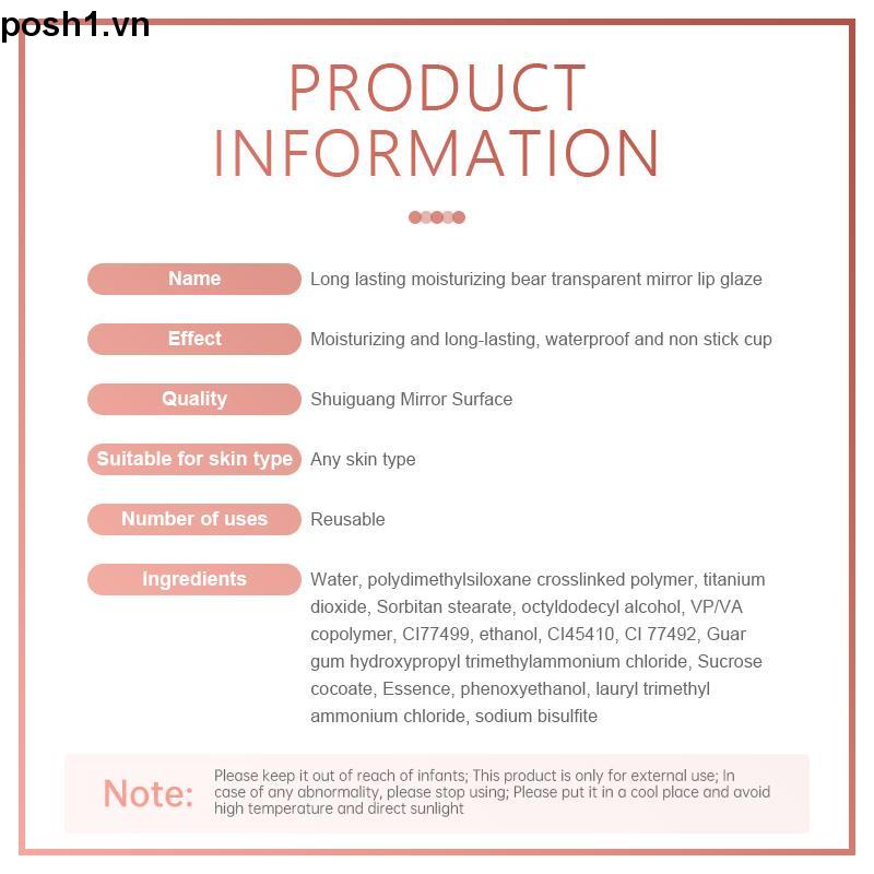 💌💌Son Bóng Trong Suốt Dưỡng Ẩm Lâu Trôi posh1.vn