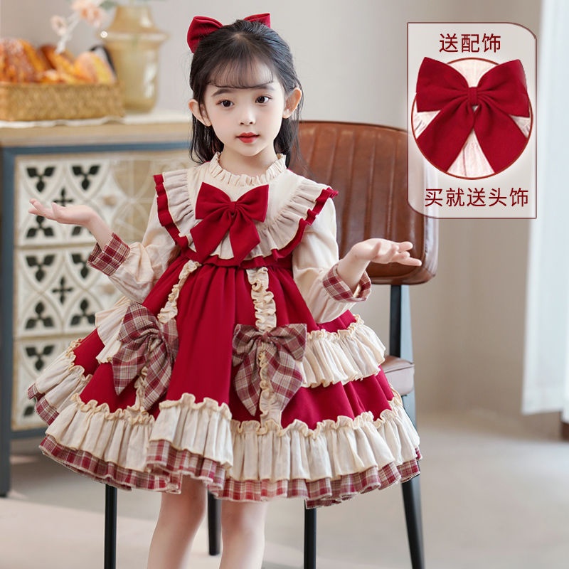 Đầm Công Chúa Hoạt Hình Phối Ren Phong Cách Lolita Đáng Yêu Dành Cho Bé Gái 1XYJ