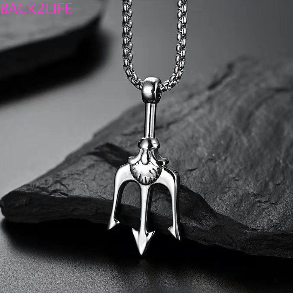 Vòng cổ Thép Không Gỉ Mặt Hình Nhân Vật Back2Lilife Phong Cách Punk Hip Hop Cá Tính Dành Cho Cặp Đôi