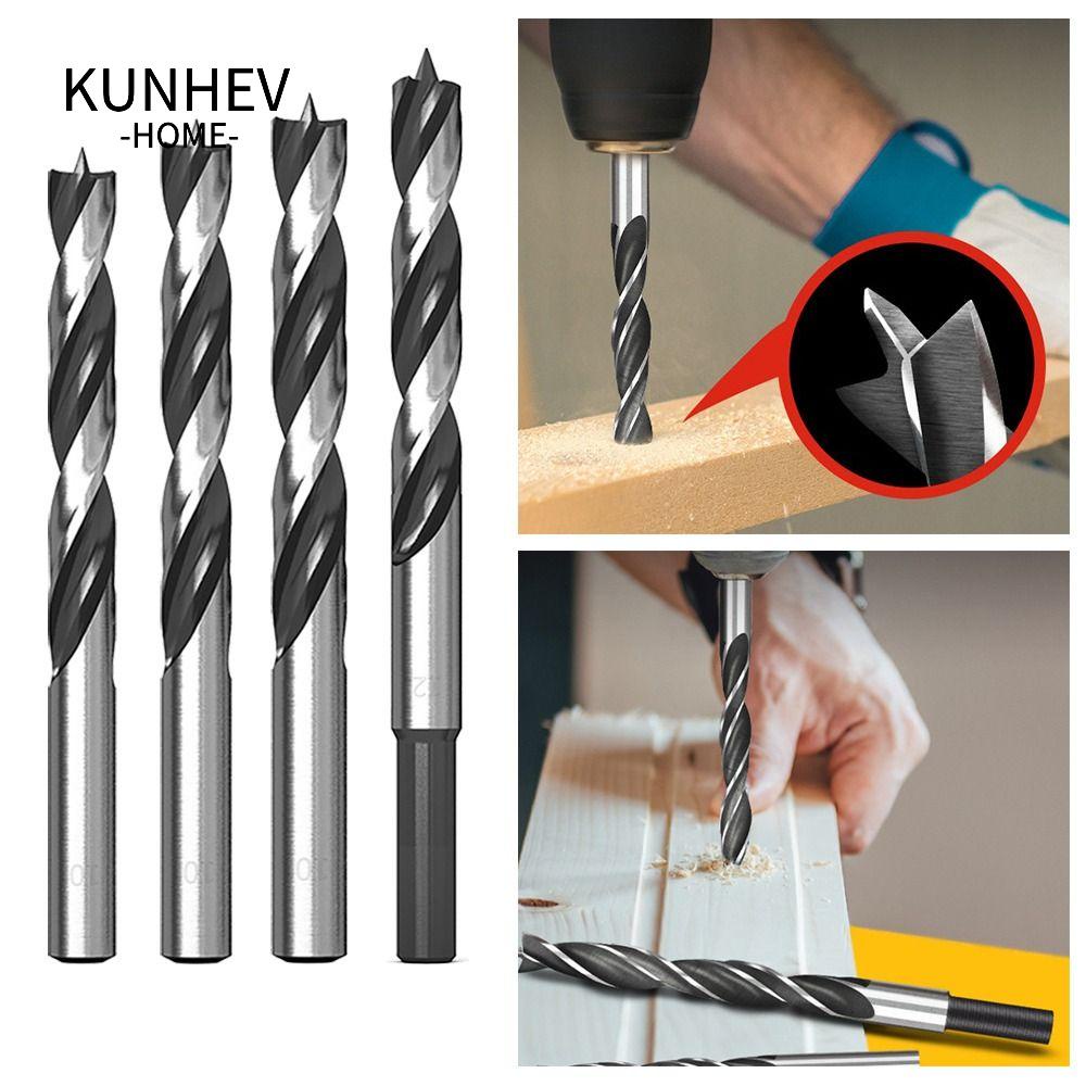 KUNHEV Mũi Khoan Xoắn Cắt Gỗ Nhanh Chóng Tiện Lợi