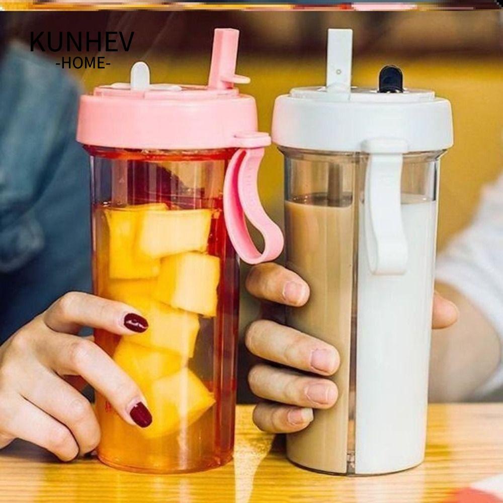 KUNHEV Bình Nước Thể Thao Bằng Nhựa Đa Năng Thiết Kế Đơn Giản
