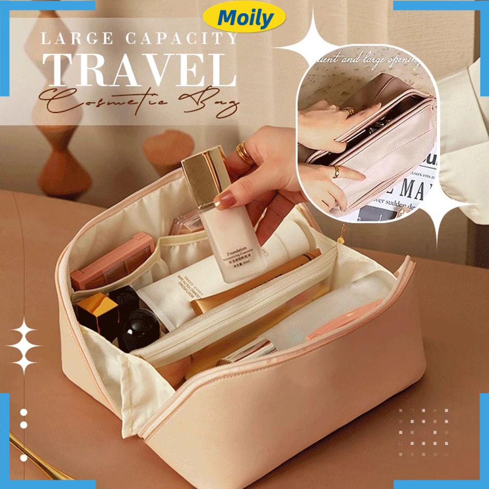 Túi Đựng Mỹ Phẩm Bằng Da PU Chống Thấm Nước Nhiều Ngăn Tiện Dụng