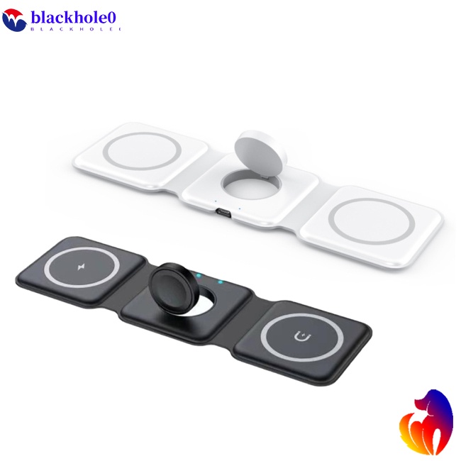 Đế Sạc Không Dây 3 Trong 1 Có Nam Châm Có Thể Gập Lại Tương Thích Với Iphone 12