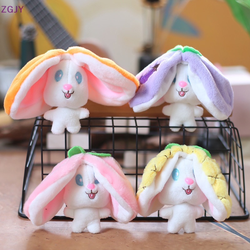 1 Móc Khóa Thỏ Nhồi Bông 11cm Hóa Trang Dễ Thương Mới