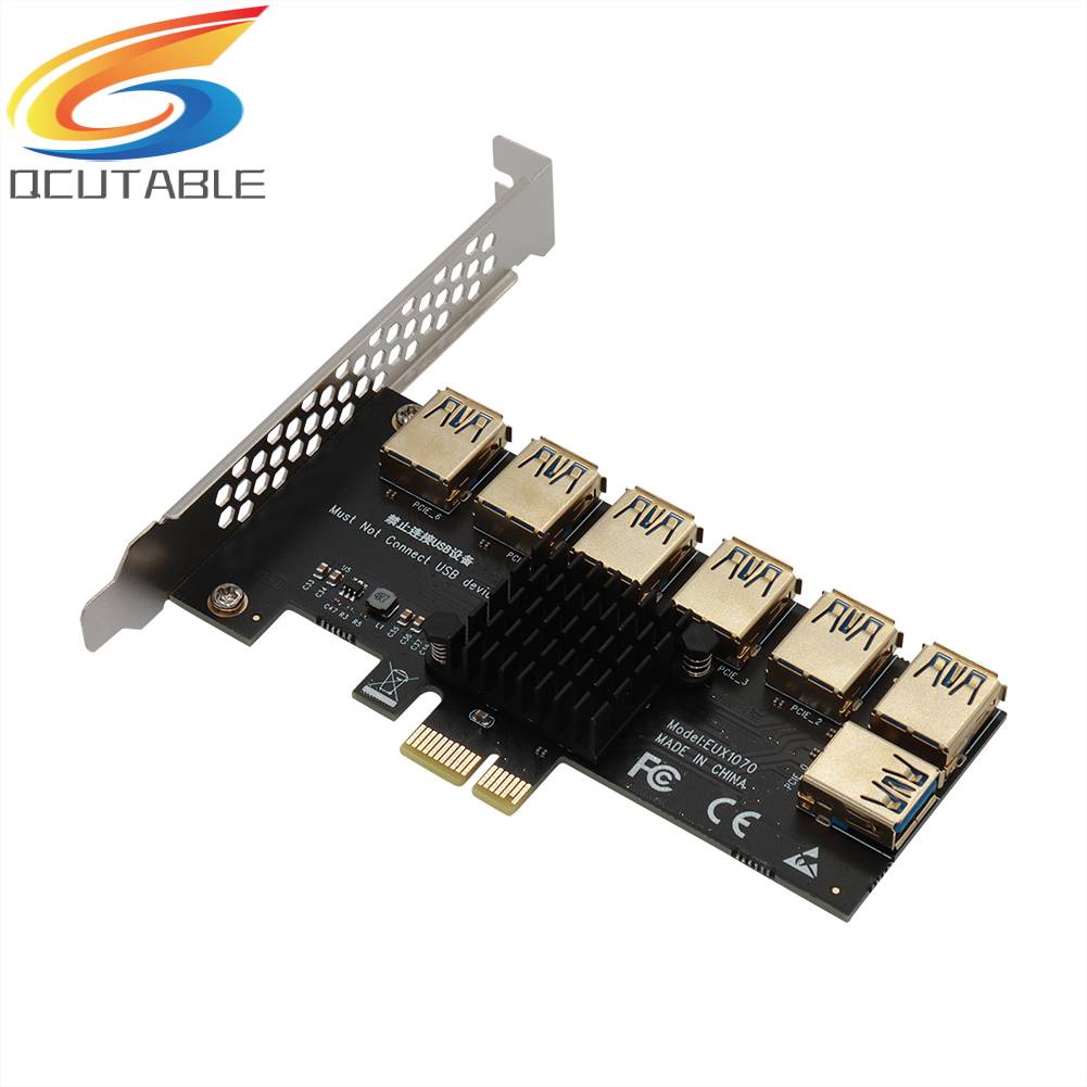 Card Mở Rộng PCI-E 1x 1 Sang 7 Kèm Cáp USB 3.0
