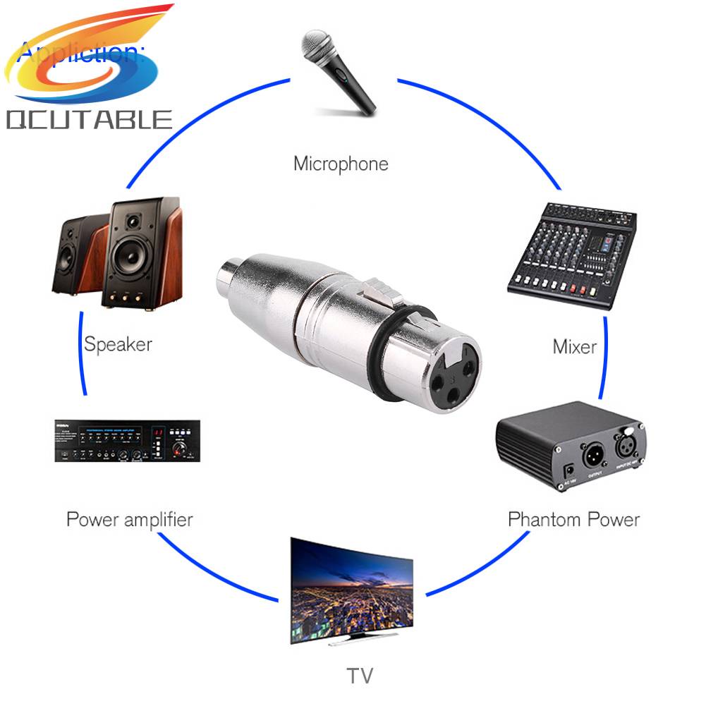 Dây Cáp Âm Thanh 3-Pin XLR Female Sang RCA Female