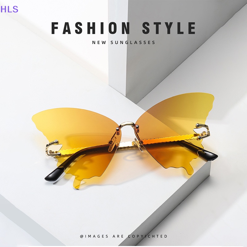 Kính Mát Gọng Kim Loại Hình Bướm Đính Đá Phong Cách Vintage