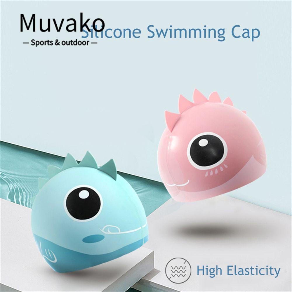 MUVAKO Mũ Bơi Bằng Silicon Họa Tiết Hoạt Hình  Dễ Thương Cho Bé