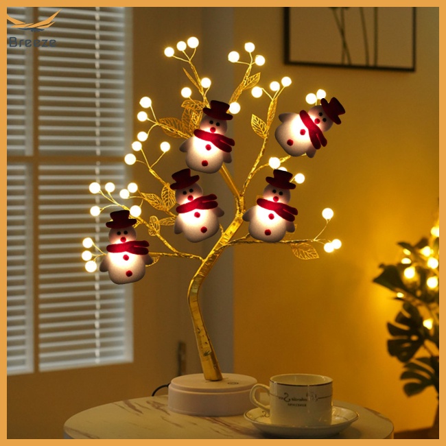 Dây Đèn Led Hình Người Tuyết Nhiều Màu Trang Trí Cây Thông Giáng Sinh