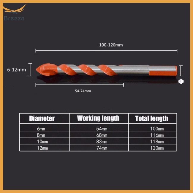Mũi Khoan Kính / Gốm / Gốm Sứ / Xoắn Ốc Bằng Thép Không Gỉ
