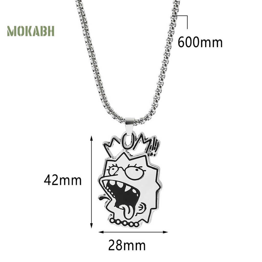 [Mok Abh] Vòng cổ Bằng Thép Titan Nhẹ Dễ Điều Chỉnh Và Không Dị Ứng Trang Trí Hip Hop Vui Nhộn