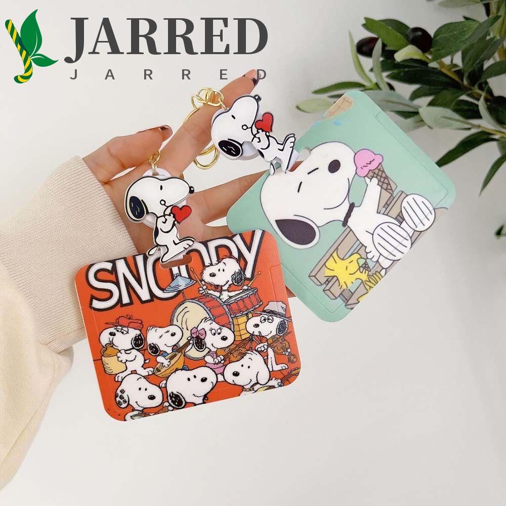 JARRED Ví Đựng Thẻ ID / Thẻ Ngân Hàng / Móc Khóa Hình Chú Chó Hoạt Hình Dễ Thương