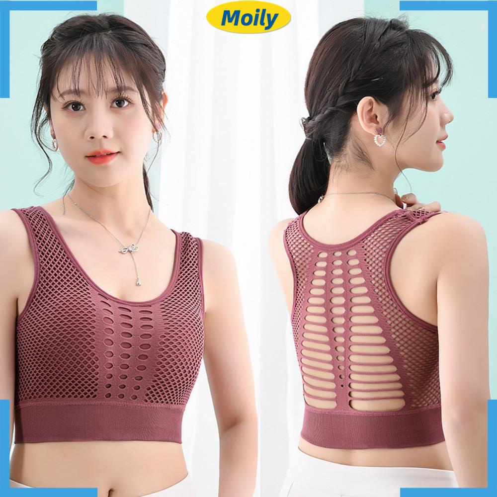 MOILYVN Áo Ngực Phối Lưới Thoáng Khí Quyến Rũ Cho Nữ