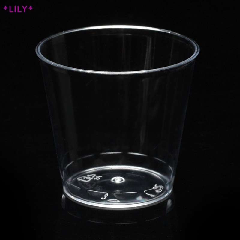 Lily 50 cái Mini rõ ràng nhựa dùng một lần Đảng bắn kính thạch ly Tumblers uuu