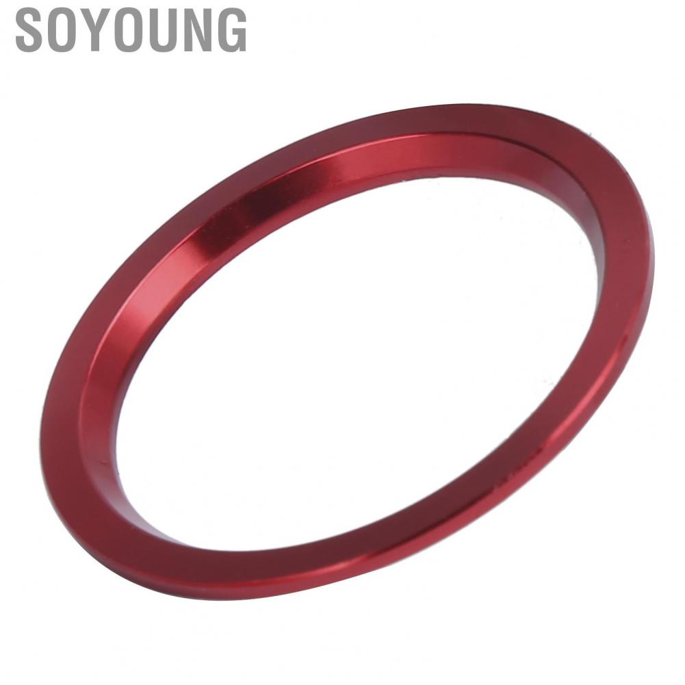 Soyoung Start Button Ring Trim  Corrosion Resistant Ignition Aluminum Alloy Replacement for Q5 8R 2009-2017 Car Interior