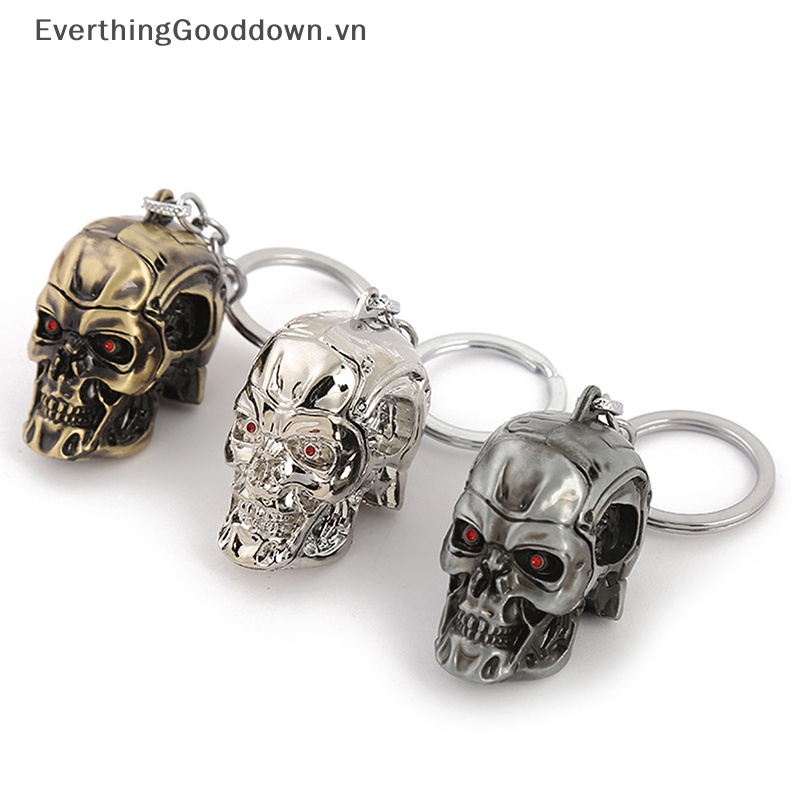 Everthinggooddown Móc Khóa Xe Hơi Mặt Đầu Lâu Kẻ Hủy Diệt Vintage Thời Trang vn