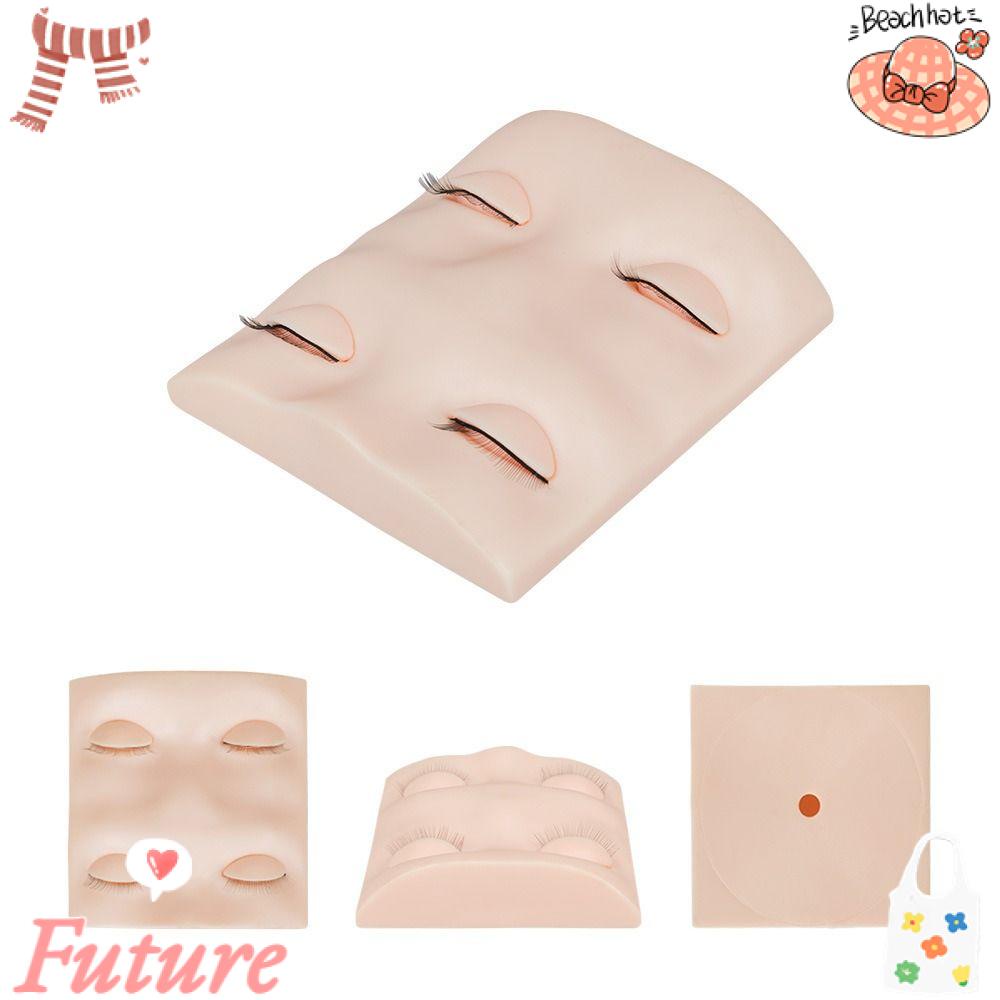 Đầu Ma Nơ Canh Bằng Silicone Chất Lượng Cao Có Thể Tái Sử Dụng Hỗ Trợ Luyện Tập Ghép Lông Mi